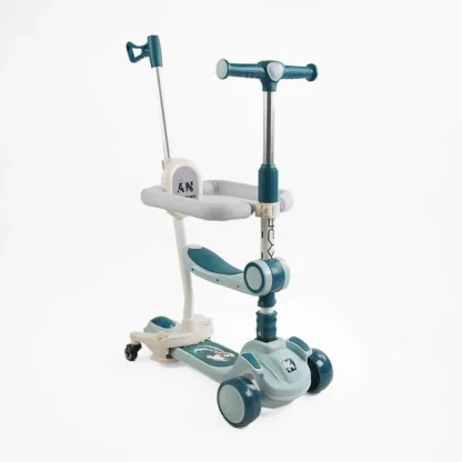 Самокат 5в1 "Skyper" GH-41533 (4) колеса PU125х40мм зі світлом, укр озвучування та підсвічування платформи,с ДОП. КОЛЕСАМИ, захис