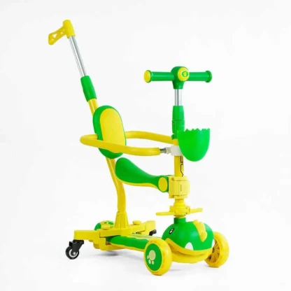 Самокат 5в1 "Skyper" GL-06257 (6) колеса PU 125х40мм зі світлом, УКР. МУЗИКА та підсвічування платформи, с ДОП. КОЛЕСАМИ, захисний