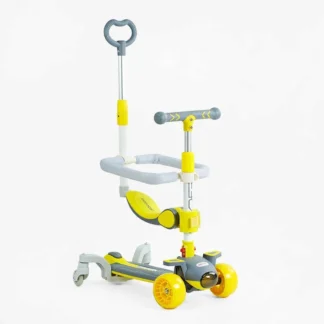 Самокат 5в1 "Skyper" J-06118 (6) колеса PU 125х40мм зі світлом, музика та підсвічування платформи, с ДОП. КОЛЕСАМИ, захисний