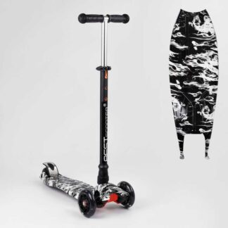 Самокат A 25771/779-1512 MAXI "Best Scooter" (1) 4 колеса PU, СВЕТ, трубка керма алюмінієва, d перед. коліс = 12 см, d задніх