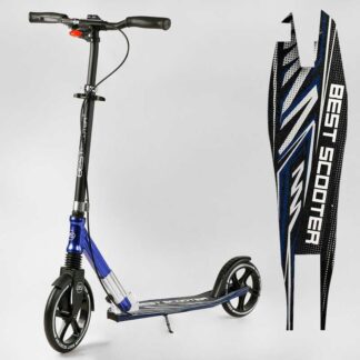 Самокат алюмінієвий "Best Scooter" 49804 (2) колеса PU, ФАРА, затискач керма, d передніх коліс — 230 мм, d задніх коліс 200 мм, 1