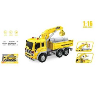 Спецтехніка WY 300 C (24) будівельна вантажівка, масштаб - 1:16, підсвічув., звук, інерція,  рухомі деталі, гумові шини,
