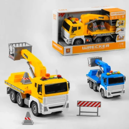 Спецтехніка WY 833 A / WY 833 B (18) "Автовежа", 2 кольори, на батарейках, інерція, помповий насос, висувна стріла, світло маячкі