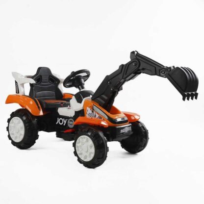 Трактор електричний JOY Т-74430 (1) двигун 25W, акумулятор 6V, USB-роз’єм, музика, звуки, регулювання гучності, рухомий ківш, під