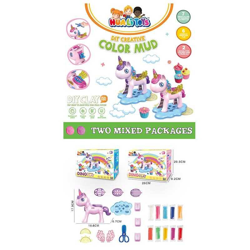 Тісто для ліплення CB 5506 2 види, екструдер коник, 10 кольорів тіста, формочки, в коробці