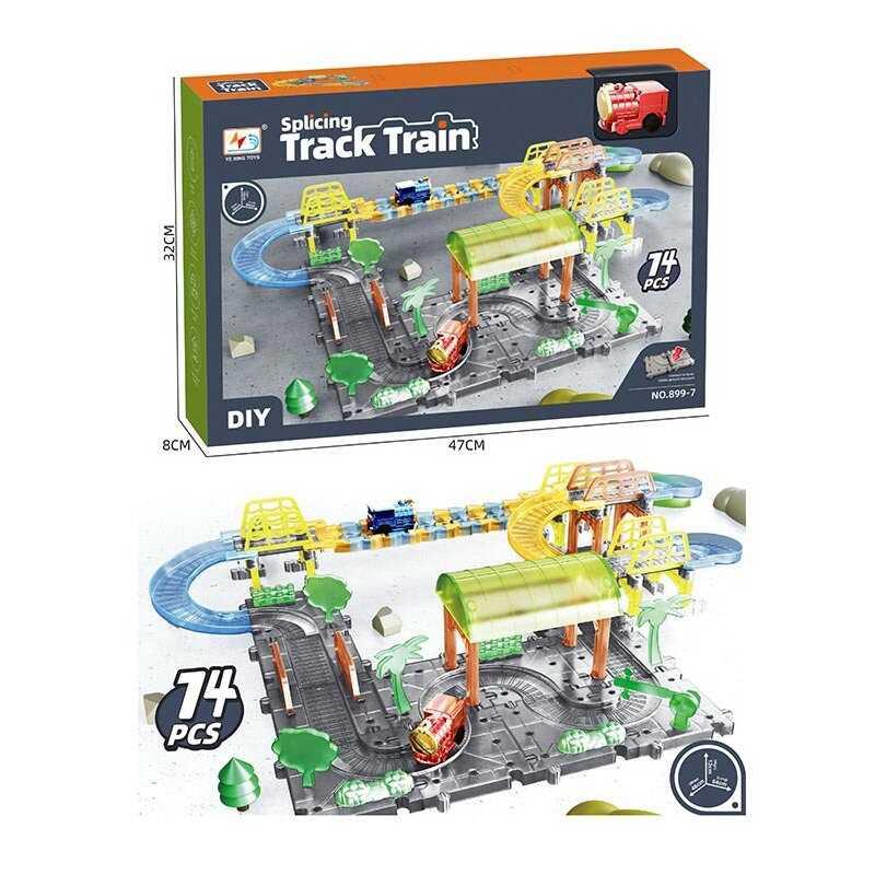 Трек 899-7 75 деталей, локомотив, в коробці