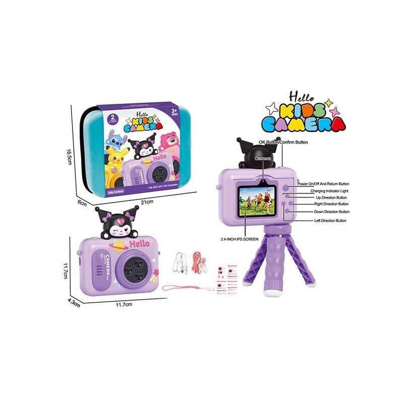 Фотоапарат EC 999-3 D роз’єм Type C, слот для TF карти, фронтальна та основна камери, звуки, ігри...