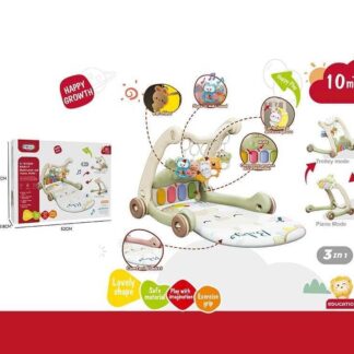 Ходунки 368-65 G (8) 3в1, килимок, музична панель, музика, регулювання гучності, підсвічування, 5 підвісок, в коробці