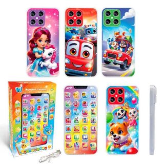 Смартфон 84905 (96) "WToys",  3 види, ОЗВУЧ. УКР. МОВОЮ, акум., USB Type-C, загадки, скоромовки, казки, вікторина, підсвіч., 23 т