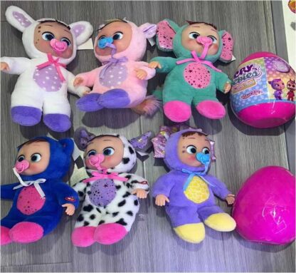 М’яка лялька С 62897 (6) 6 видів, висота 30 см, звукові ефекти, пустушка, у боксі, ВИДАЄТЬСЯ МІКС