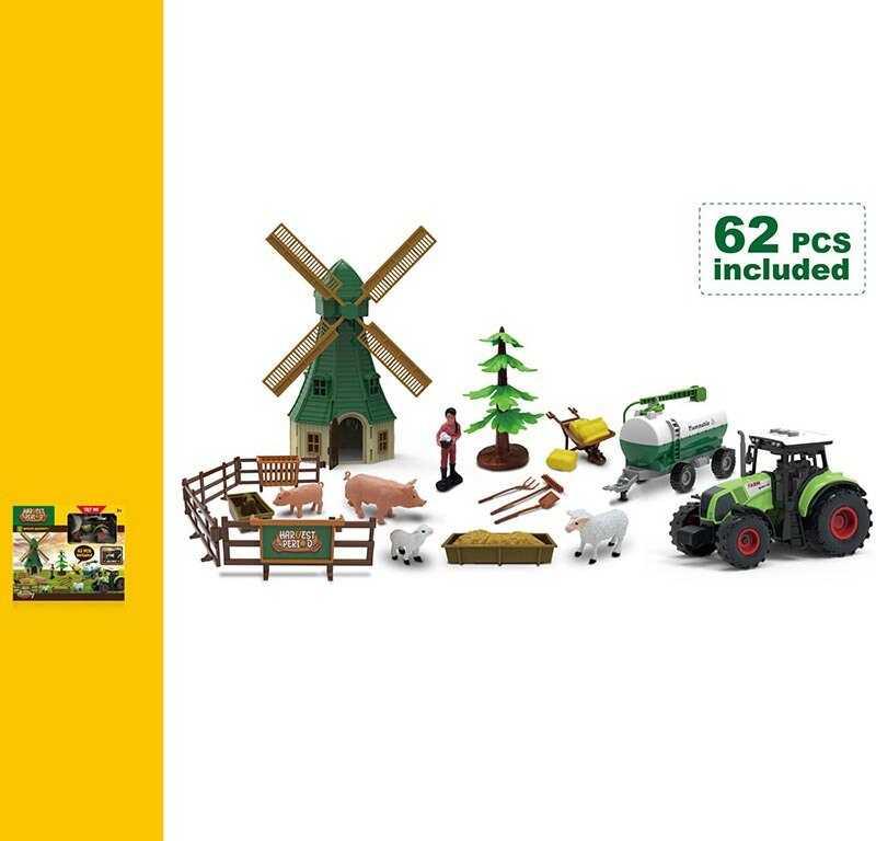 Ферма 550-13 K 62 елементи, трактор, інерційний механізм, фігурки, звукові ефекти, підсвічування,...