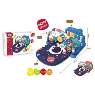 Килимок 668-216 (12) 2 кольори, 4 брязкальця, дзеркальце, звук, мелодії, піаніно, в коробці
