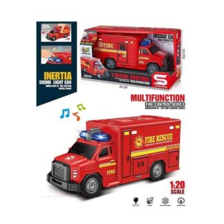 Машина JS 165 B (72/2) “Пожежна машина”, звук, підсвітка, масштаб 1:20, гумові колеса, інерція,
