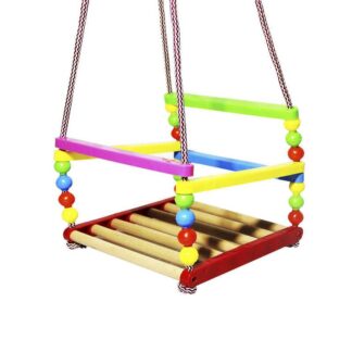 Гр Гойдалки підвісні S0012 (10) "M Toys", дерев`яне сидіння, в сітці