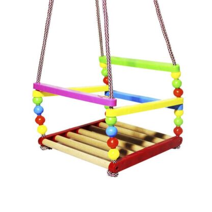 Гр Гойдалки підвісні S0012 (10) "M Toys", дерев`яне сидіння, в сітці