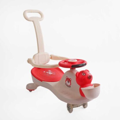Каталка-толокар JOY SJ-774-48 (6) колеса PU со светом, музыка и свет, защитный бампер, родительская ручка,