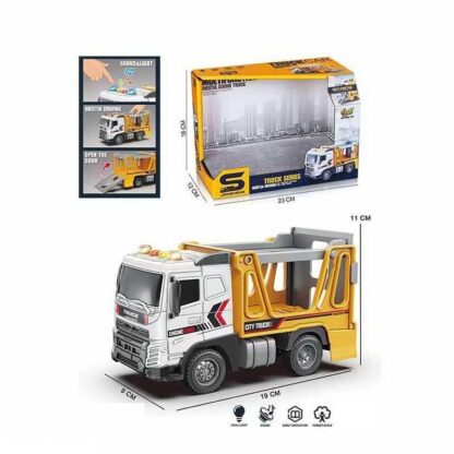 Спецтехніка JS 177 (48/2) "Автовоз",  масштаб 1:20, інерція, підсвічування, звуки, гумові колеса, рухомі елементи,
