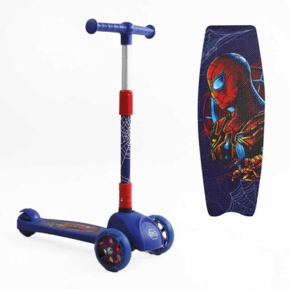 Самокат триколісний 47359 Best Scooter (1) СВЕТ КОЛІС І ДИСКІВ, складане кермо, передні колеса PU 120х35 мм, задні колеса PU