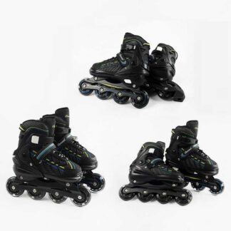 Ролики 5962-15 L розмір 39-42 (6) колеса PU, d – 7.6 см, устілка 24-27 см, алюмінієва рама, підсвічування коліс, підшипник ABEC-7,