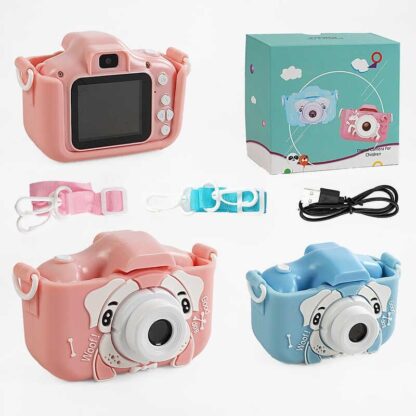 Фотоапарат C 56663 (100) 2 кольори, “Собака”, інструкція, USB-кабель, звук, фото, відео, фронтальна камера, ігри, роз’єм для