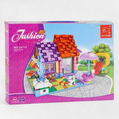 Конструктор AUSINI 24715 (12/2) 424 детали, "Fashion Girls”, домик, в коробке