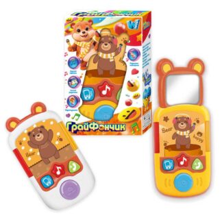 Телефон "Грайфончик" 80603 (48) "WToys", 2 кольори, ОЗВУЧУВАННЯ УКРАЇНСЬКОЮ МОВОЮ, звук, підсвічування, казки, пісні, висувне дзе