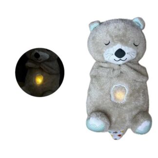 Плюшева іграшка Дихаюча видра 94692 / 17059 (50) "WToys", нічник, підсвічування, дихання, звуки серцебиття, “білий шум”, колискові