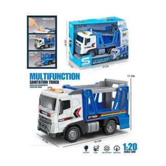 Спецтехніка JS 177 B (48/2) "Автовоз",  масштаб 1:20, інерція, підсвічування, звуки, гумові колеса,рухомі елементи,