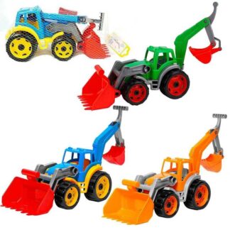Гр Іграшка "Трактор з двома ковшами" 3671 (9) "Technok Toys" 3 кольори, в сітці