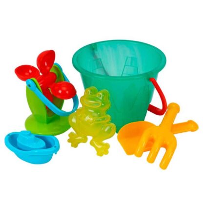 Гр Набір для гри з піском 0112 (12) "Technok Toys", відерце, млин, лопатка, грабельки, форма для піску, в сітці