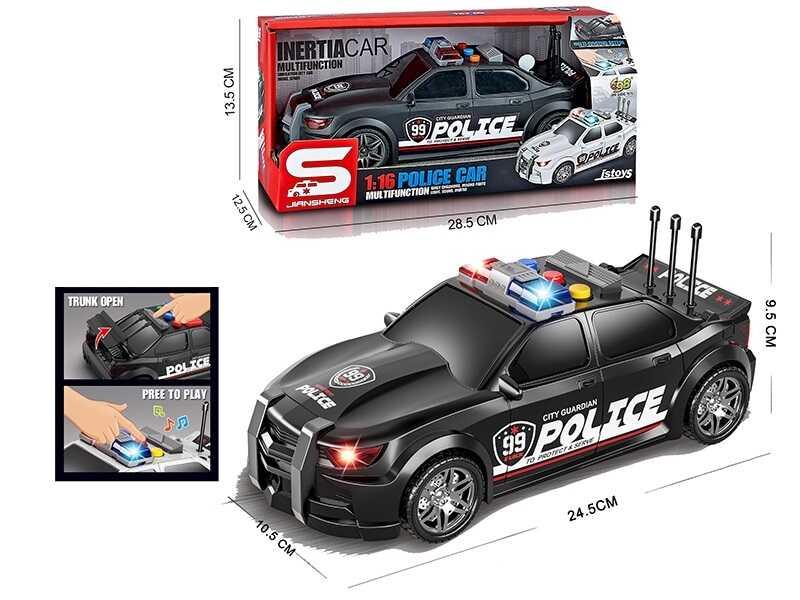 Машина JS 124 C “Поліція”, масштаб 1:16, тематичні сигнали, підсвічування, інерція, відкривається...