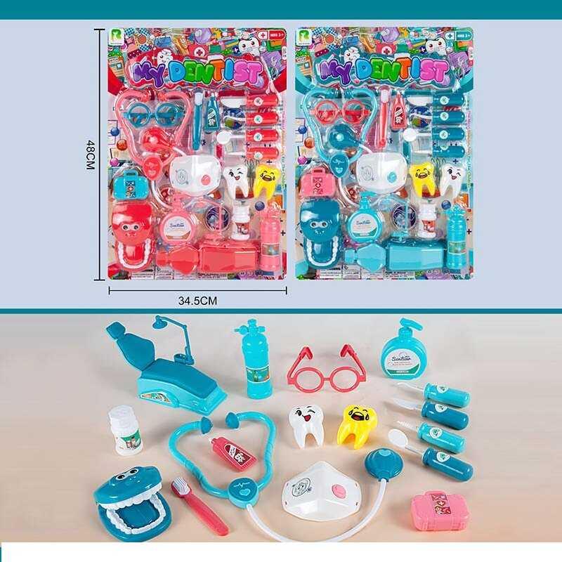 Набір лікаря 706-21 2 види, стоматологічний кабінет, стетоскоп, щелепа, на листі