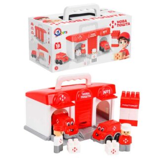 Гр Гараж 1867 (6) "Technok Toys", “Пошта”, 2 машинки, запускач, 2 ігрові фігурки, в коробці