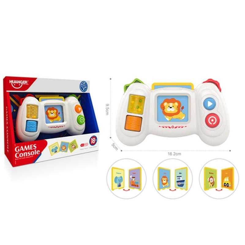 Розвивальна гра HE 0554 картридер, звук, мелодії, зчитування карток, підсвічування, 3 картки, трі...