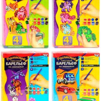 Гр Барельєф мал РГБ-02-01,02,03, (12) "Danko Toys", 6 видів, у коробці