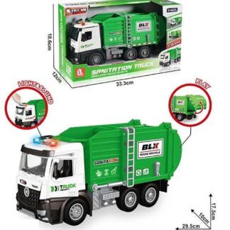 Санітарна машина 23088-4 (24) свіло, звук, інерція, 1:16, гумові колеса, двері та кузов відчиняються, кермо обертається, в коробці