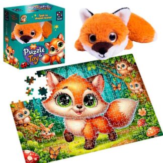 Гр Пазли "Лисеня" DT200-12 260 деталей (8) "Vladi Toys", розмір пазла: 320*470 мм, м`яка іграшка, постер, у коробці