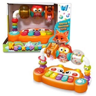Музичний центр "Казкарики" 83339 (36) "WToys", ОЗВУЧ. УКР. МОВОЮ, світло, пісні, казки, вірші, брязкальця, каруселі, перемикач ре