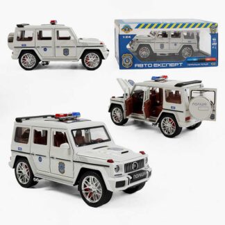 Машина 32968 (24/2) "Авто Експерт", "Поліція", інерція, звук, підсвічування, відчиняються двері, багажник, капот, масштаб 1:24,