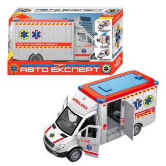 Машинка TK 97569 (24) "Авто Експерт", "Швидка допомога", ОЗВУЧ УКР МОВОЮ,  інерція, звук, підсвіч, вірші, пісні, двері, та Машинка