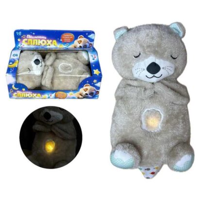 Плюшева іграшка Дихаюча видра 94692 / 17059 (50) "WToys", нічник, підсвічування, дихання, звуки серцебиття, “білий шум”, колискові