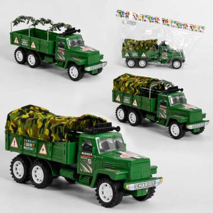 Машинка G 68/69/70 (120/2) "Воєний фургон", 3 різновиди, інерція, знімні металеві та текстильні елементи, 1 шт. у пакеті
