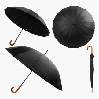 Парасолька C 68639 напівавтомат, d = 115 см, довжина 95 см, 16 спиць, дерев’яна ручка, в пакеті