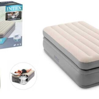 Intex Велюр матрац 64162 99х191х51 см, вбудований електронасос, односпальний