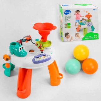 Ігровий музичний столик Е 8999 "Hola" світло, звук, мелодії, 3 м`ячики, в коробці