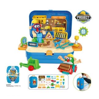 Ігровий набір 8745 40 елементів, тісто для ліплення, 3 машинки, інструменти, в рюкзаку