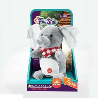 Інтерактивна іграшка T 833 "Слоник", повторює голос, мелодії, в коробці