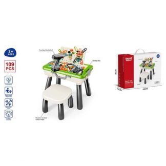 Ігровий столик з мозаїкою SY 007 112 деталей, стіл 50х33х39.5 см, стільчик, електричний шуру... 50х33