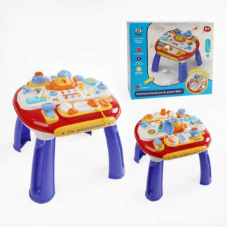 Ігровий музичний столик CY 8010 B звук, підсвічування, бізіборд, мелодії, пискавка, тріскачка, лю...