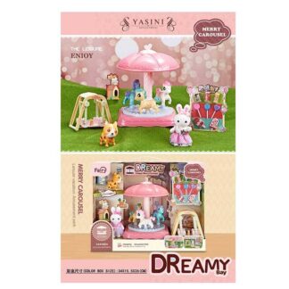 Ігровий майданчик 6659 флоксова фігурка, собачка, карусель, гойдалка, аксесуари, в коробці